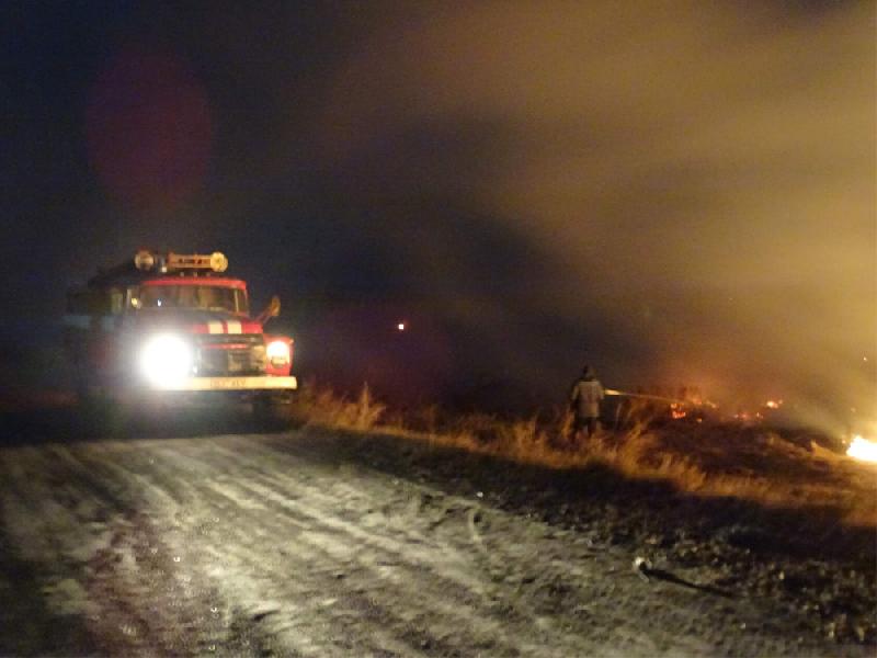 Крупный пожар произошел вчера у села Подсосново